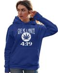 Go All Out Medium Royal Mens Give Me A Minute 419 420 Funny Marijuana Sweatshirt Hoodie