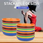 BESUPERT 3Pcs Assorted Colors Ashtray Sets, Ash Tray for Cigarettes and Cigar, Round Large Size Plastic Ashtrays, for Indoor Outdoor Home Office Patio Restaurant Bar Hotel Use (1 Black 1 Green 1 Blue)