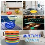 BESUPERT 3Pcs Assorted Colors Ashtray Sets, Ash Tray for Cigarettes and Cigar, Round Large Size Plastic Ashtrays, for Indoor Outdoor Home Office Patio Restaurant Bar Hotel Use (1 Black 1 Green 1 Blue)