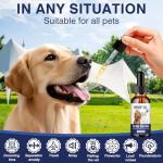 Hemp Oil for Dogs and Cats 3 Pack - Natural Calming Drops for Anxiety Stress Relief Relieves Pain Skin Irritation Joint Inflammation Promotes Relaxation Sleep Rich in Omega 3 6 9 for Skin Coat Health
