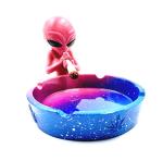 Fess Products Pink Alien Smoking Ashtray Multicolor 4"