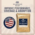 Dominion Hemp Premium Hemp Bedding for Chicken Coops 2 Cubic Feet (57L) - USA-Grown & Processed - Nesting Boxes for Chickens, Rabbits, Guinea Pigs, Hamsters, Reptiles, and Brooders - 6.6 lb. - 1 Pack