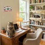 Funnysign Cat Lovers Gift All I Want is My Cat and Some Weed Vintage Tin Sign for Home Man Cave Bedroom Living Room Bathroom Decor 8 X 12 Inch (3919)