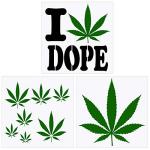 3-Piece Pot Leaf Stencil Set - Reusable Weed Leaf Painting Stencil for DIY Wall Crafts