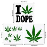 3-Piece Pot Leaf Stencil Set - Reusable Weed Leaf Painting Stencil for DIY Wall Crafts