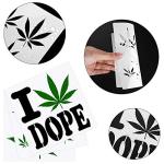 3-Piece Pot Leaf Stencil Set - Reusable Weed Leaf Painting Stencil for DIY Wall Crafts