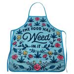 The Food Has Weed in It Funny Marijuana 420 Novelty Kitchen Accessories Funny Graphic Kitchenwear 420 Cool Food Novelty Cookware Green Apron