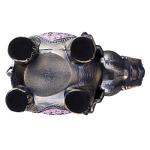 LAUYOO Stand Elephant Ashtray with Lid Windproof Metal Ashtrays Outdoor, Indoor Ashtray for Smoking,Vintage Practical Decoration Ash trays for Cigarettes Great Gift for Men Women-Pink