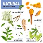 Kinpur Pet Care Calming Chews for Dogs with Hemp Oil - Aid During Thunderstorms, Separation, Car Rides - Hip and Joint Health - Tasty Dog Calming Treats, 180 Peanut Butter Flavored Chews