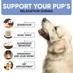 Kinpur Pet Care Calming Chews for Dogs with Hemp Oil - Aid During Thunderstorms, Separation, Car Rides - Hip and Joint Health - Tasty Dog Calming Treats, 180 Peanut Butter Flavored Chews