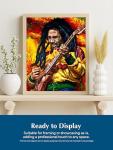 Reggae Inspired Wall Art Print – 8x10 Unframed Abstract Music Poster – Bold Colorful Guitarist Painting for Bedroom, Living Room, Dorm, Studio, or Bar – Vibrant Artwork Gift for Music Lovers