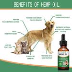 Hemp Oil for Dogs Cats - 2 Pack 1500mg - Separation Anxiety, Joint Pain, Stress Relief, Arthritis, Seizures, Calming Dog Treats - Organic Hemp Seed Oil Extract