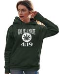Go All Out 4X-Large Forest Green Mens Give Me A Minute 419 420 Funny Marijuana Sweatshirt Hoodie