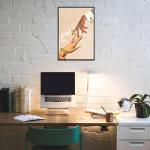 Vintage Surreal Collage Trippy Canvas Posters Abstract Altered Weed Wall Art Funny Whimsical Smoking Prints Painting For Living Room Bedroom Wall Decor 12x16in Framed