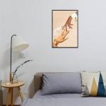 Vintage Surreal Collage Trippy Canvas Posters Abstract Altered Weed Wall Art Funny Whimsical Smoking Prints Painting For Living Room Bedroom Wall Decor 12x16in Framed