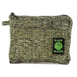 Dime Bags Padded Pouch, Protective Case with Soft Velour Interior for Glass & Gear Storage & Travel, Durable Hemp-Polyester Fabric Exterior, Heavy-Duty Zippers & Interchangeable Patch (7 Inch, Timber)