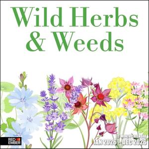 RED EMBER Wild Herbs & Weeds 2026 Wall Calendar 12 Month | 12" x 24" Open | Thick & Sturdy Paper | Holiday Gift | Art Nature Calendar 2026