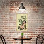 Allijune Trouble Ladies Weed Art, Weed Poster, Pin up Girl, Trippy Wall Art, Tatto Art, Pin Up Art,Garage Metal Sign for Man Cave Bar Garage Tools Wall Decor Wall Art, Metal Tin Sign 5.5 X 8 Inch