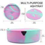 ""Stylish Silicone Ashtray with Lid: Prevents Flying Ash, Glows in the Dark, and Keeps Your Space Tidy!""