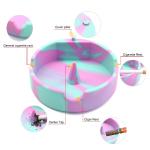 ""Stylish Silicone Ashtray with Lid: Prevents Flying Ash, Glows in the Dark, and Keeps Your Space Tidy!""