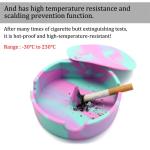 ""Stylish Silicone Ashtray with Lid: Prevents Flying Ash, Glows in the Dark, and Keeps Your Space Tidy!""