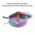 ""Stylish Silicone Ashtray with Lid: Prevents Flying Ash, Glows in the Dark, and Keeps Your Space Tidy!""