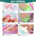 SANYUN Diamond Painting Kits,DIY Garden Cat Diamond Art Kits for Adults, Round 5D Animal and Flower Gem Art for Adults Crafts Pictures for Home Wall Decor Gifts 12 x 16 Inch