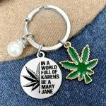 Marijuana Gifts for Women Men Cannabis Keychain for Christmas Birthday Funny Weed Leaf Gifts for Pot Smokers Stoner Cannabis Weed Lover Best Friends Mom Dad Marijuana Leaf Jewelry Pot Weed Keyring