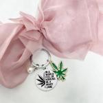 Marijuana Gifts for Women Men Cannabis Keychain for Christmas Birthday Funny Weed Leaf Gifts for Pot Smokers Stoner Cannabis Weed Lover Best Friends Mom Dad Marijuana Leaf Jewelry Pot Weed Keyring