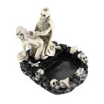 Creative Skull Ashtray Resin Skeleton Ashtray Funny Skull Lovers Figurine Smoking Ashtrays Sexy Ghost Lover Cigarette Ash Holder Halloween Skeleton Cigar Ashtrays Smoking Room Decor Gifts for Smokers