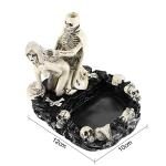 Creative Skull Ashtray Resin Skeleton Ashtray Funny Skull Lovers Figurine Smoking Ashtrays Sexy Ghost Lover Cigarette Ash Holder Halloween Skeleton Cigar Ashtrays Smoking Room Decor Gifts for Smokers