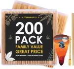 200 Pack Pre Rolled Cones | Natural Slow-Burning Cones Rolling Paper | 108mm King Size Rolling Papers | Cones | Rolling papers