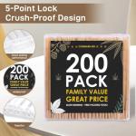 200 Pack Pre Rolled Cones | Natural Slow-Burning Cones Rolling Paper | 108mm King Size Rolling Papers | Cones | Rolling papers