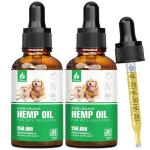 Organic Hemp Oil for Dogs & Cats - High Potency, Premium Formula for Anxiety Relief, Sеizures Arthritis Joint Pain Support Нiр Jоint Hеalth - Cаlming Trеats for Pets 2-Pack