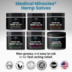 Medical Miracles Hemp 1000 Mg Extra Strength Healing Salve Ideal for HIPS, Joints, Neck, Back, Elbows, Fingers, Hands, and Knees Made in USA