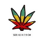 Marijuana Pot Leaf Applique Iron On Patches,Leaf Marijuana Cannabis Retro Hippie Patches for adorning Jeans,Hats,Bags, Jackets and Shirts(Set of 4)