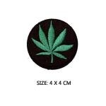 Marijuana Pot Leaf Applique Iron On Patches,Leaf Marijuana Cannabis Retro Hippie Patches for adorning Jeans,Hats,Bags, Jackets and Shirts(Set of 4)