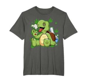 Funny Turtle Smoking Weed Cannabis Marijuana T-Shirt