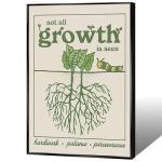 Green Plant Root Flower Canvas Wall Art Not All Growth Is Seen Posters Inspirational Modern Aesthetics Room Wall Decor For Living Room Apartment Dorm 12x16in Unframed