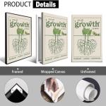 Green Plant Root Flower Canvas Wall Art Not All Growth Is Seen Posters Inspirational Modern Aesthetics Room Wall Decor For Living Room Apartment Dorm 12x16in Unframed
