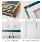 DIHSIEG Flower Canvas Wall Art Be Kind to Your Mind Vintage Poster Frameless Floral Can be hung on the Wall Heal Your Heart poster Wall Art Canvas(12x16 Dark Green)