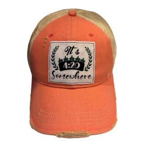 Popfizzy Weed Hat for Men and Women, It’s 420 Somewhere Marijuana Hat, Weed Gift for Weed Smokers (It’s 420 Somewhere)