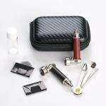 Sivaopa 2PCS Tobacco Pipe Set – Wooden Classic Texture Smoking Pipes in Red and Black with Smooth Handle Finish – Includes Pouch for Everyday Use and Gifting