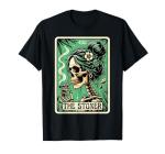 Tarot Card The Stoner Weed Lover Skeleton Cannabis 420 T-Shirt