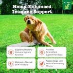 Zesty Paws Dog Allergy Relief - Anti Itch Supplement - Omega 3 Probiotics for Dogs - Salmon Oil Digestive Health - Soft Chews for Skin & Seasonal Allergies - with Epicor Pets – Hemp - 90 Count…