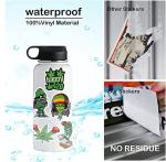 100PCS Stoner Weed Stickers, Vinyl Waterproof Green Marijuana Stickers Pack for Laptop Water Bottles Bumper Phone, Leaves Decals Decoration for Adults