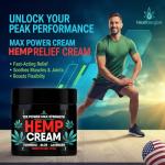 Healthergize Hemp Cream Maximum Strength-Full Body Hemp Lotion Relief-Instant Results-Hemp Oil Infused-Lavender, Aloe, Turmeric, Aches, Muscles, Joints, Back, Knees, Neck-Made in USA