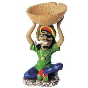 Resin Rasta Ashtray Figurine – Large Smoking Accessories Tray Weed-themed Gifts Ashtray 420-friendly Unique Stoner Gift for Men, Easy‑Clean Patio/Indoor Décor – Funny Novelty Gift for Smokers