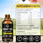 (3-Pack) High Potency Hemp Oil - Maximum Strength, Immune System Support, Focus Calm, Relaxation, Mood, Pure Extract, Organic, Vegan, Non-GMO