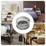 Black Skull with Gold Roses Cigarette Ashtrays Round Portable Cigar Ashtray Transparent Glass Smoking Ash Tray for Indoor Outdoor Home Office Patio Balcony Tabletop Decor